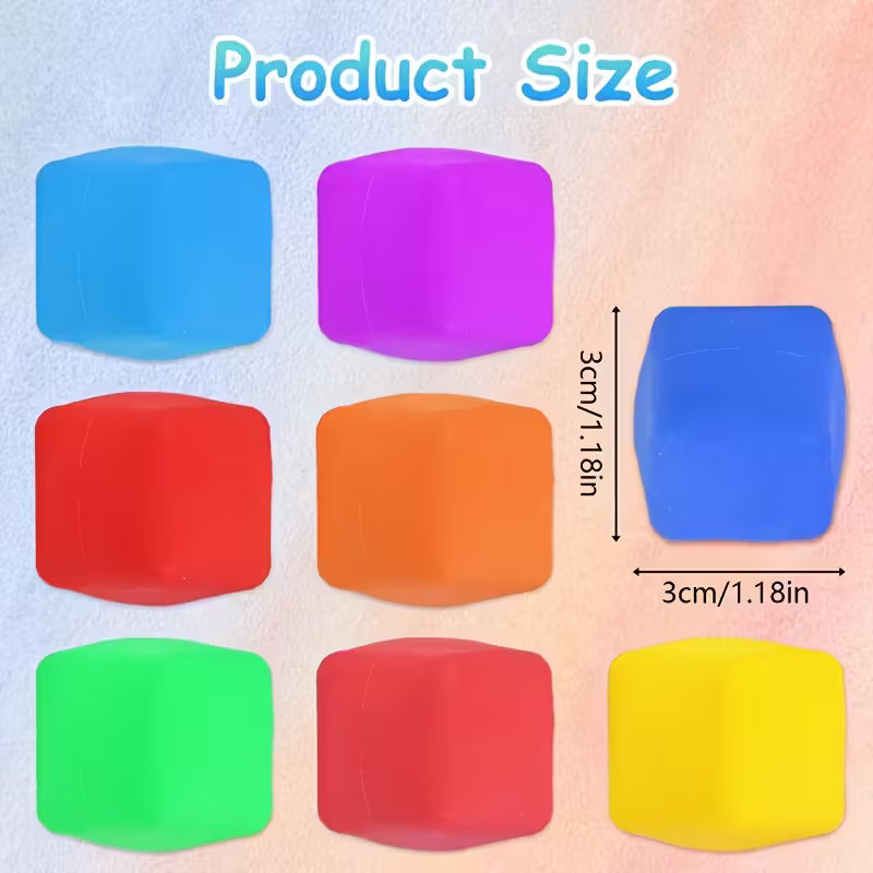Sensory Soft Blocks (10pcs) Colorful Slow-Rising Finger Toys for Kids & Adults | Stress Relief, Classroom & Party Favors