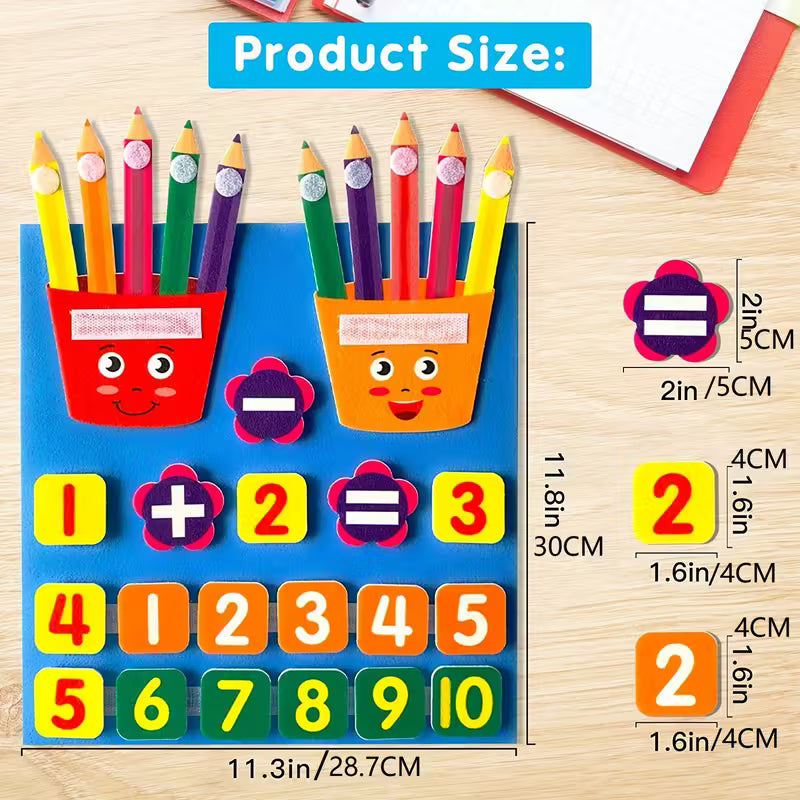 Learning Numbers Felt Board – Educational Counting Toy for Toddlers & Preschoolers | Math Manipulatives for Early Learning