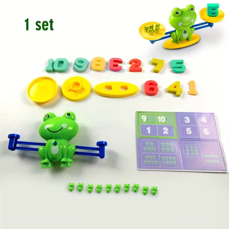 Froggy Balance Math Learning Kit – Interactive Educational Toy for Kids | Addition & Subtraction Cognitive Training Game