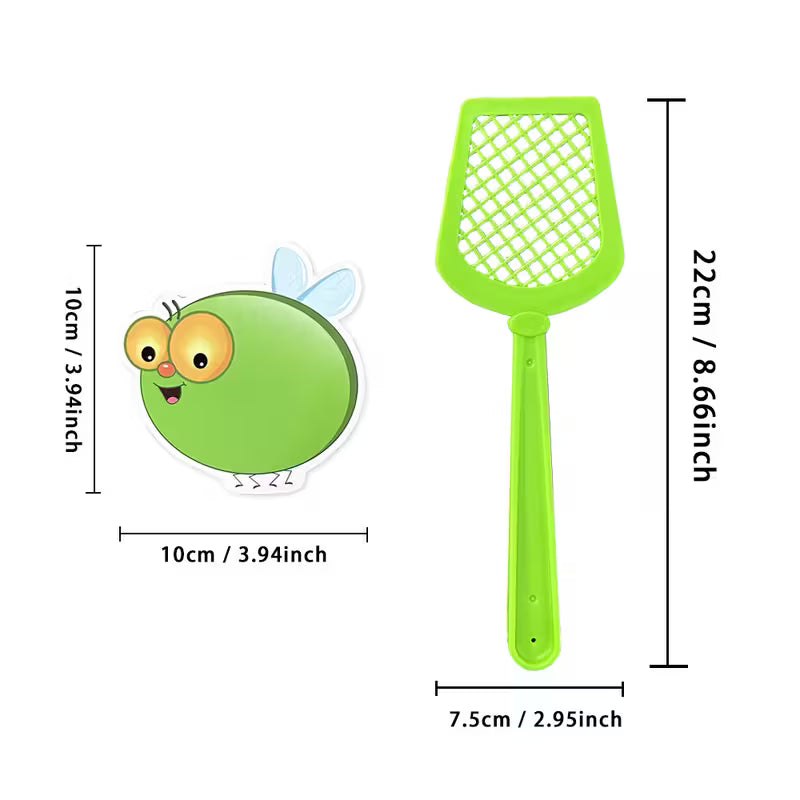 Interactive Fly Swatter Learning Game – Educational Flashcard Set for Kids | Fun Color & Word Recognition Teaching Tool