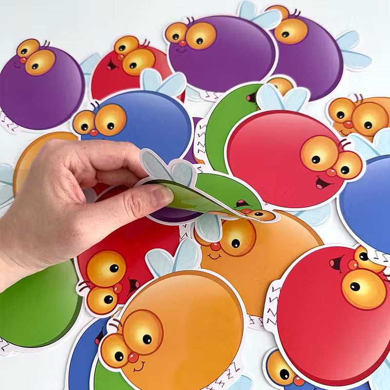 Interactive Fly Swatter Learning Game – Educational Flashcard Set for Kids | Fun Color & Word Recognition Teaching Tool