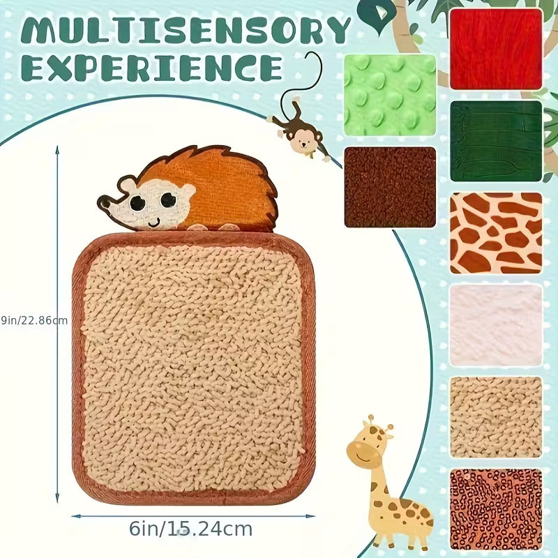 Animal Sensory Mats Set (8pcs) – Textured Touch & Color Recognition Learning Toys for Kids | Sensory Room & Early Development Playset