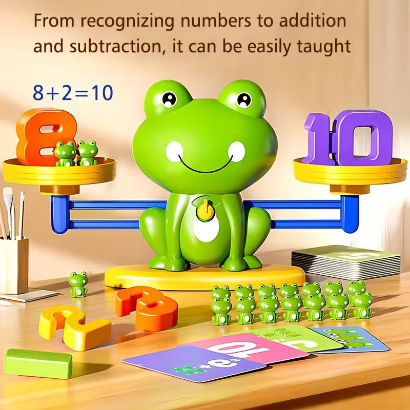 Froggy Balance Math Learning Kit – Interactive Educational Toy for Kids | Addition & Subtraction Cognitive Training Game