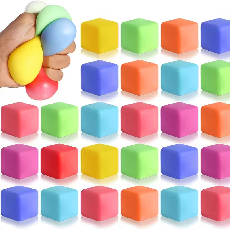 Sensory Soft Blocks (10pcs)  Colorful Slow-Rising Finger Toys for Kids & Adults | Stress Relief, Classroom & Party Favors