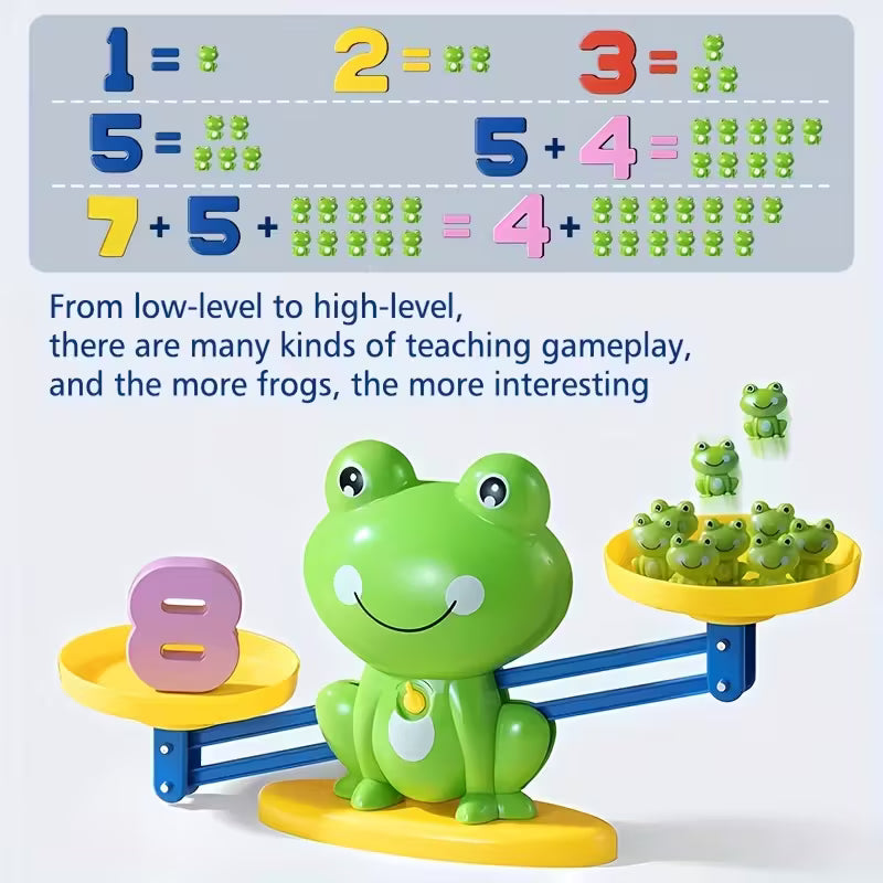 Froggy Balance Math Learning Kit – Interactive Educational Toy for Kids | Addition & Subtraction Cognitive Training Game
