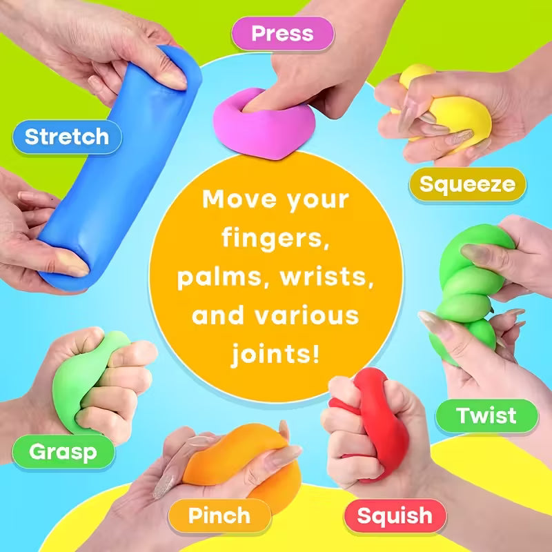Sensory Soft Blocks (10pcs)  Colorful Slow-Rising Finger Toys for Kids & Adults | Stress Relief, Classroom & Party Favors