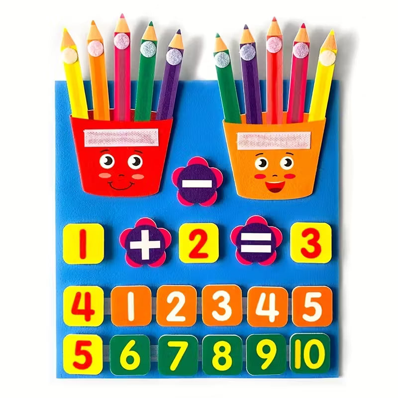 Learning Numbers Felt Board – Educational Counting Toy for Toddlers & Preschoolers | Math Manipulatives for Early Learning