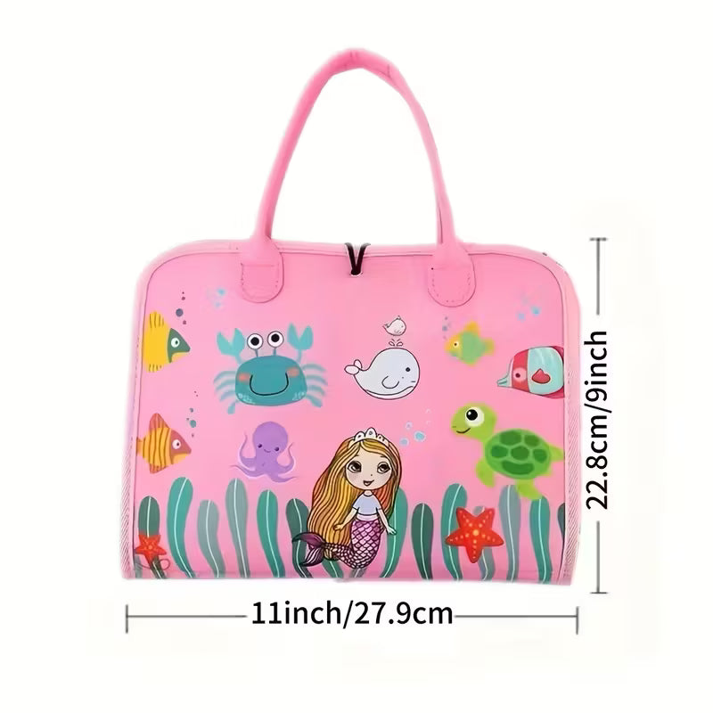 Pink Busy Board Toy  Montessori Sensory Activity Center with Zippers, Locks & Buttons | Fine Motor Skills & Cognitive Learning Toy