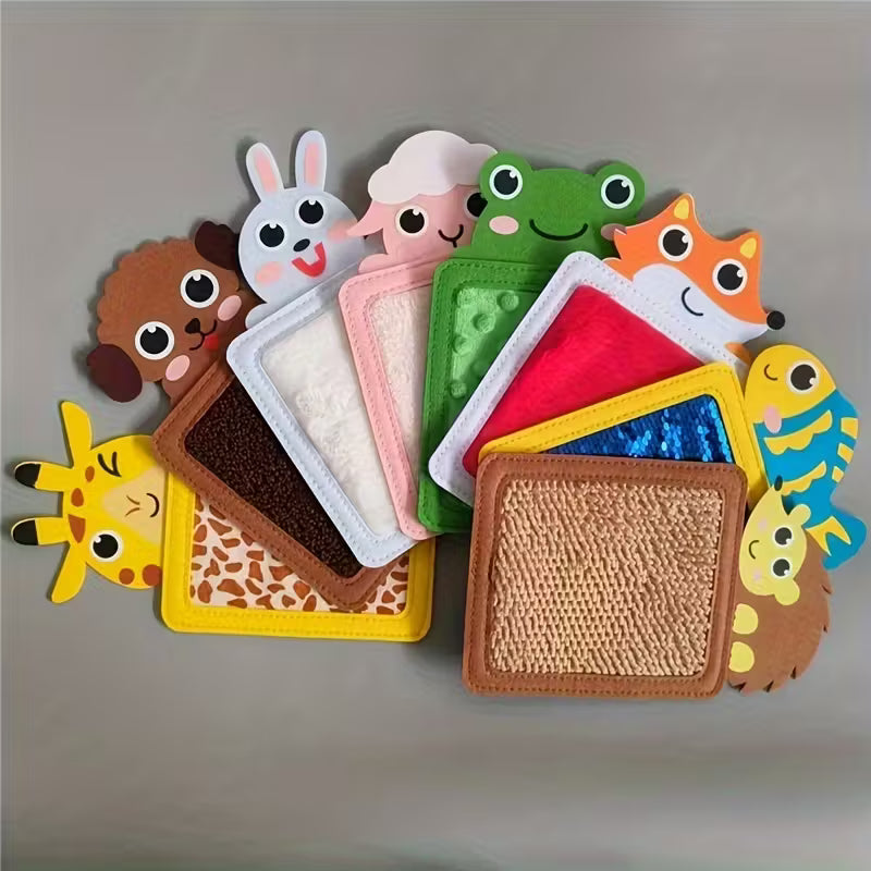 Animal Sensory Mats Set (8pcs) – Textured Touch & Color Recognition Learning Toys for Kids | Sensory Room & Early Development Playset