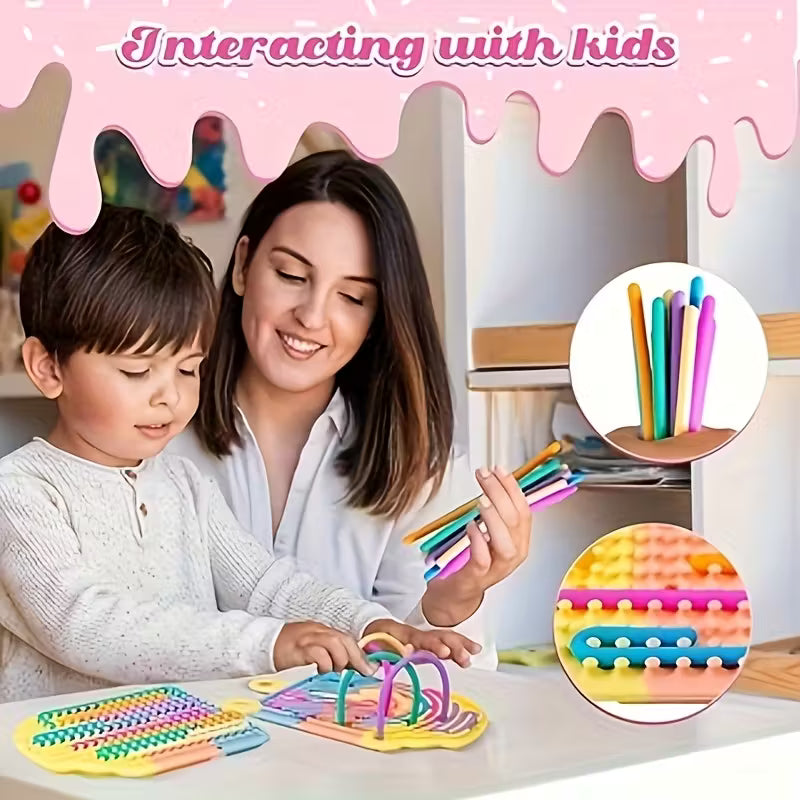 Ice Cream & Cloud Double-Sided Sensory Board – Educational Puzzle Toy for Kids | Creative Emotional Learning Playset (Ages 3–6)