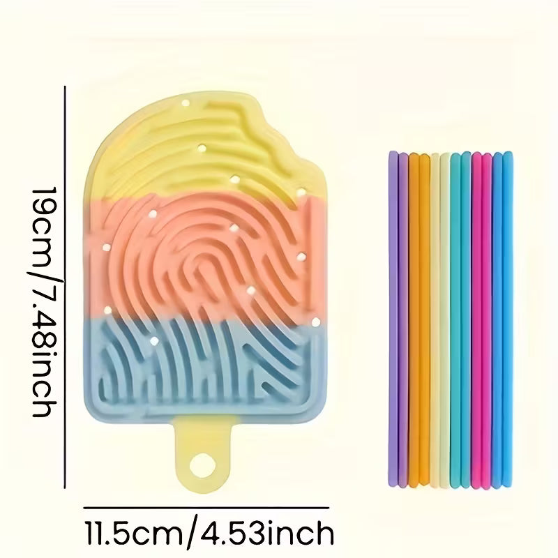 Ice Cream & Cloud Double-Sided Sensory Board – Educational Puzzle Toy for Kids | Creative Emotional Learning Playset (Ages 3–6)