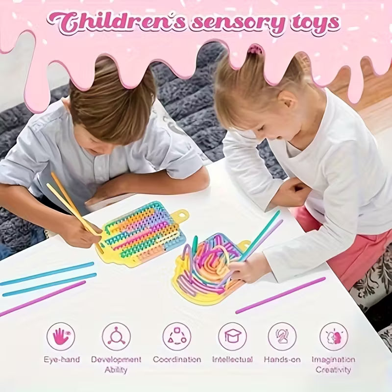 Ice Cream & Cloud Double-Sided Sensory Board – Educational Puzzle Toy for Kids | Creative Emotional Learning Playset (Ages 3–6)