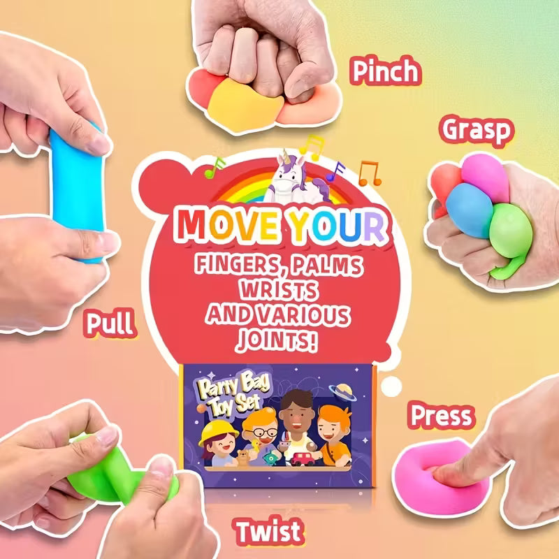 Sensory Soft Blocks (10pcs)  Colorful Slow-Rising Finger Toys for Kids & Adults | Stress Relief, Classroom & Party Favors